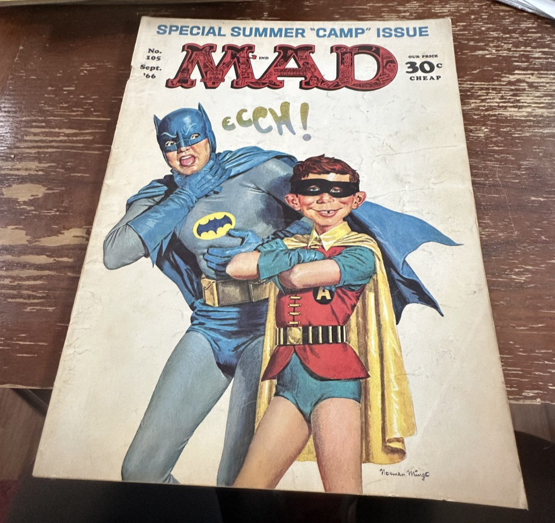 Mad Magazine 1966 Issue 105 Special Batman & Robin Cover RARE 