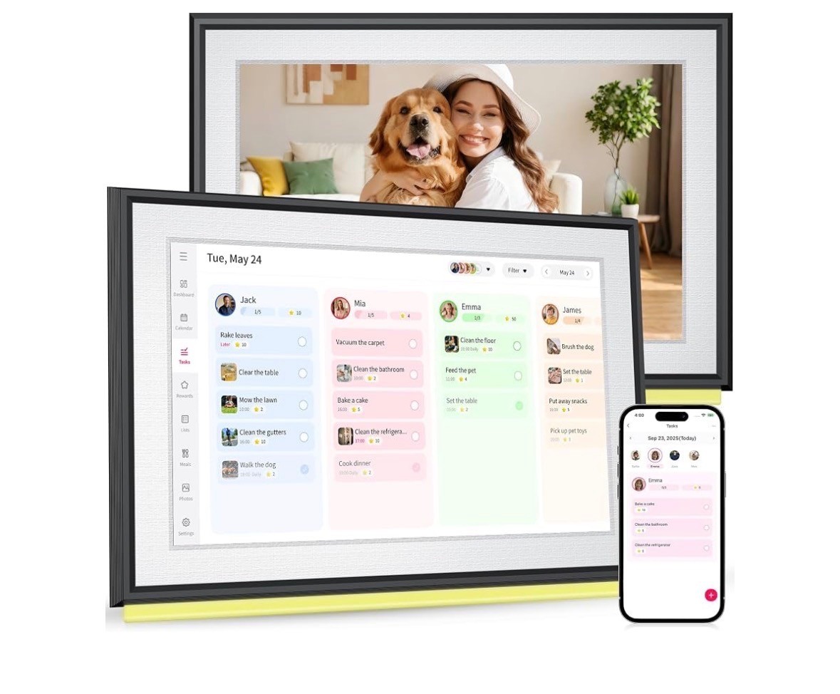 Family Digital Calendar Display WiFi Sync Google Outlook iCloud Wall Organizer