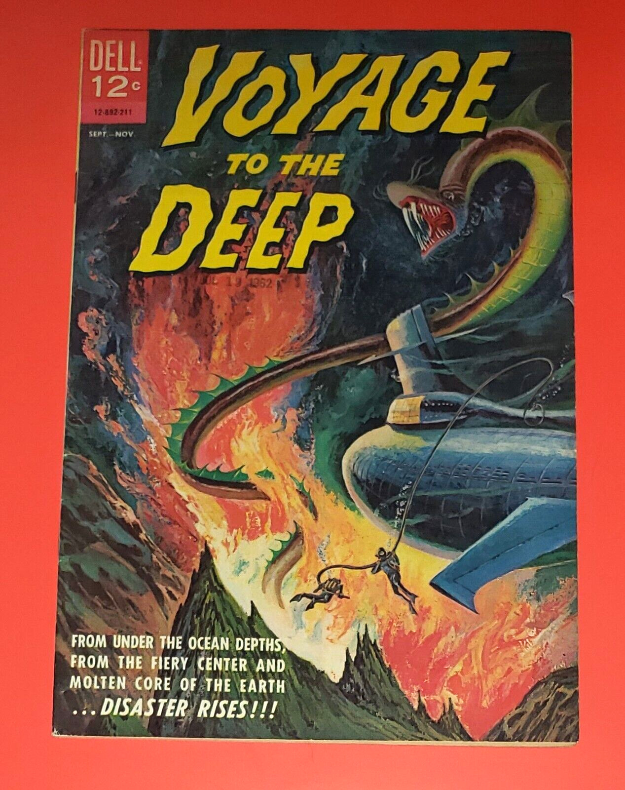 Voyage To The Deep #1 Dell Comics 1962 Sam Glanzman Silver Age FN/VF