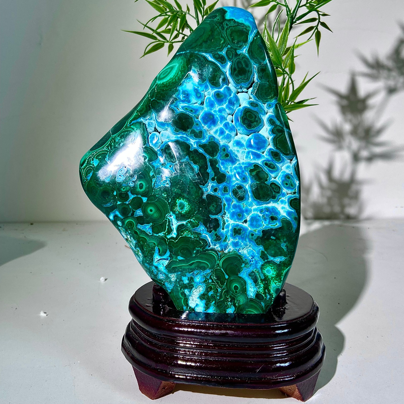 7.2LB  TOP Natural silicon malachite quartz crystal articles