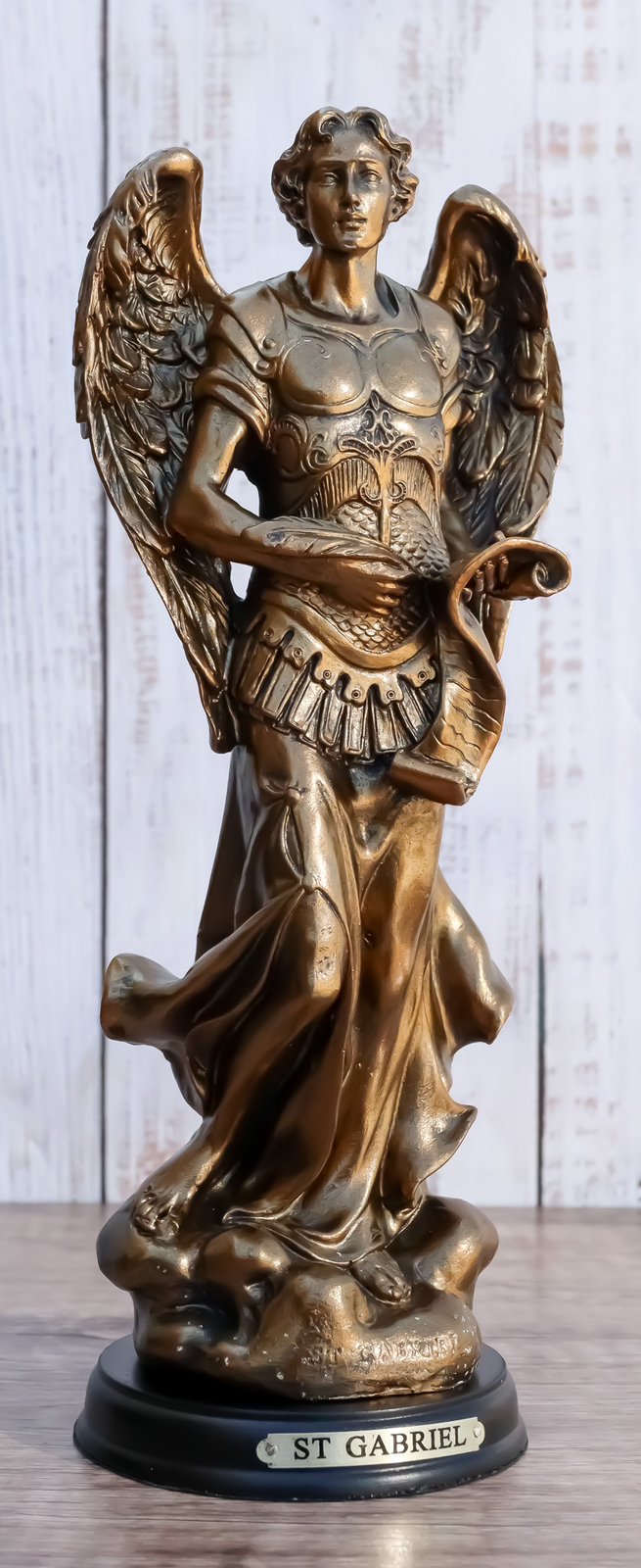 Byzantine Catholic Church Archangel Gabriel With Sacred Scroll Statue 8\