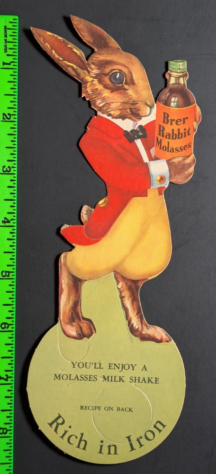 Vintage Brer Rabbit Molasses Diecut Bottle Topper Vintage Brer Rabbit Molasses Diecut Bottle Topper