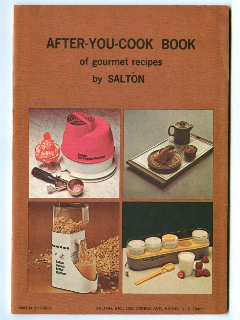 Vintage 1970s SALTON Hotray AFTER-YOU-COOK Book of Gourmet RECIPES Cookbook