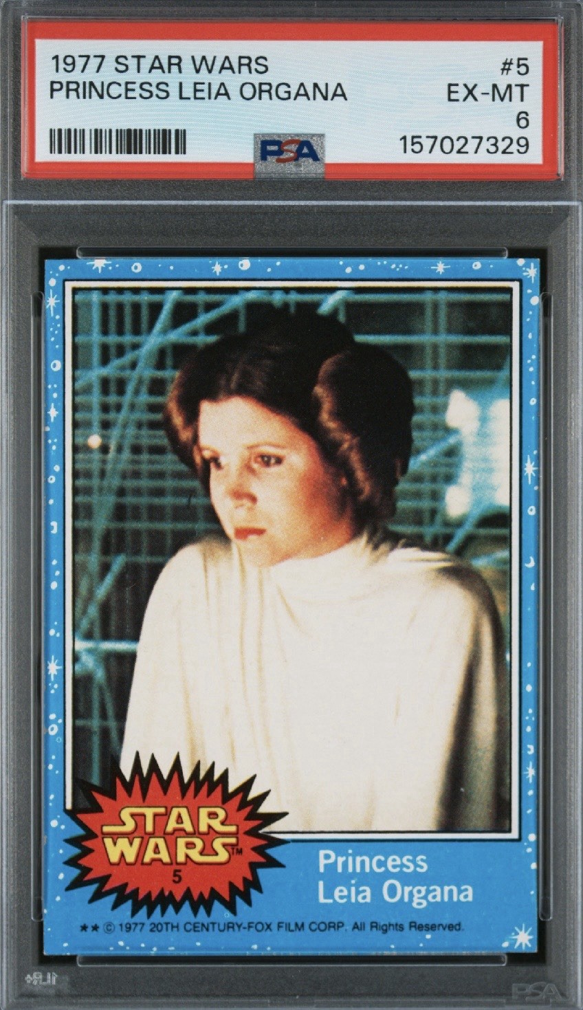 1977 Topps Star Wars Princess Leia Organa #5 (2) PSA 6 - BONUS 8 Cards