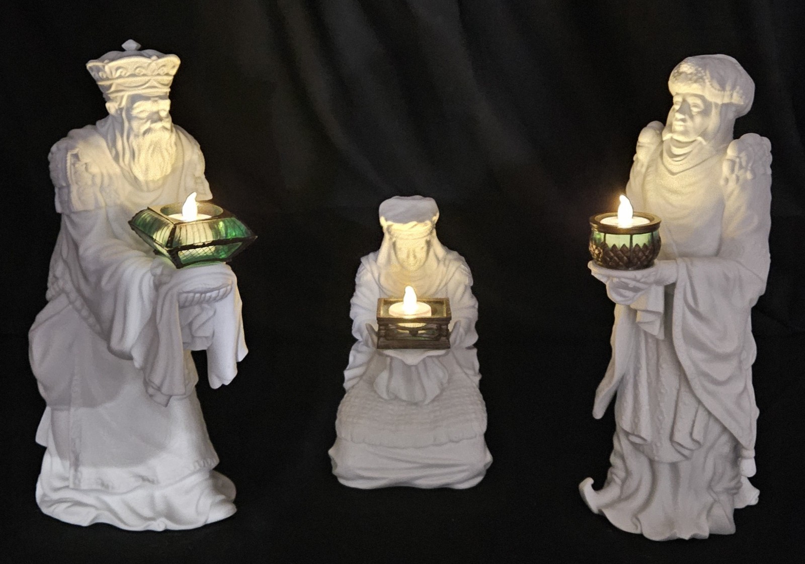 FULL SET Dept 56 Inspirational Winter Silhouettes We Three Kings w/Verdi Accents