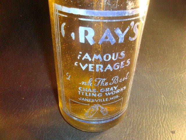 Vintage Gray’s Bottling Works Seltzer Bottle, Janesville, Wisconsin