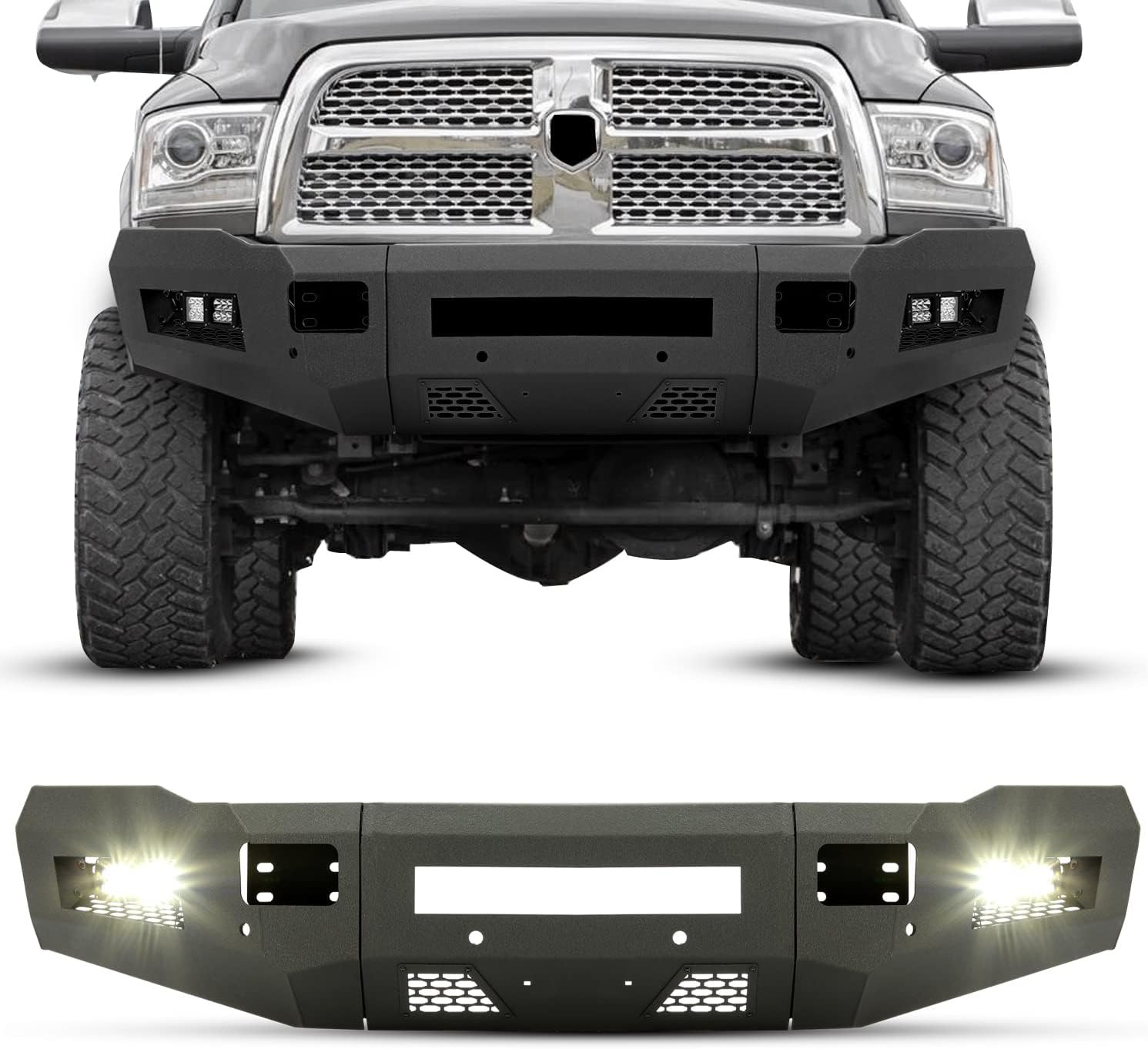 Front Bumper Compatible with 2010-2018 Dodge Ram 2500 3500 2 Packages