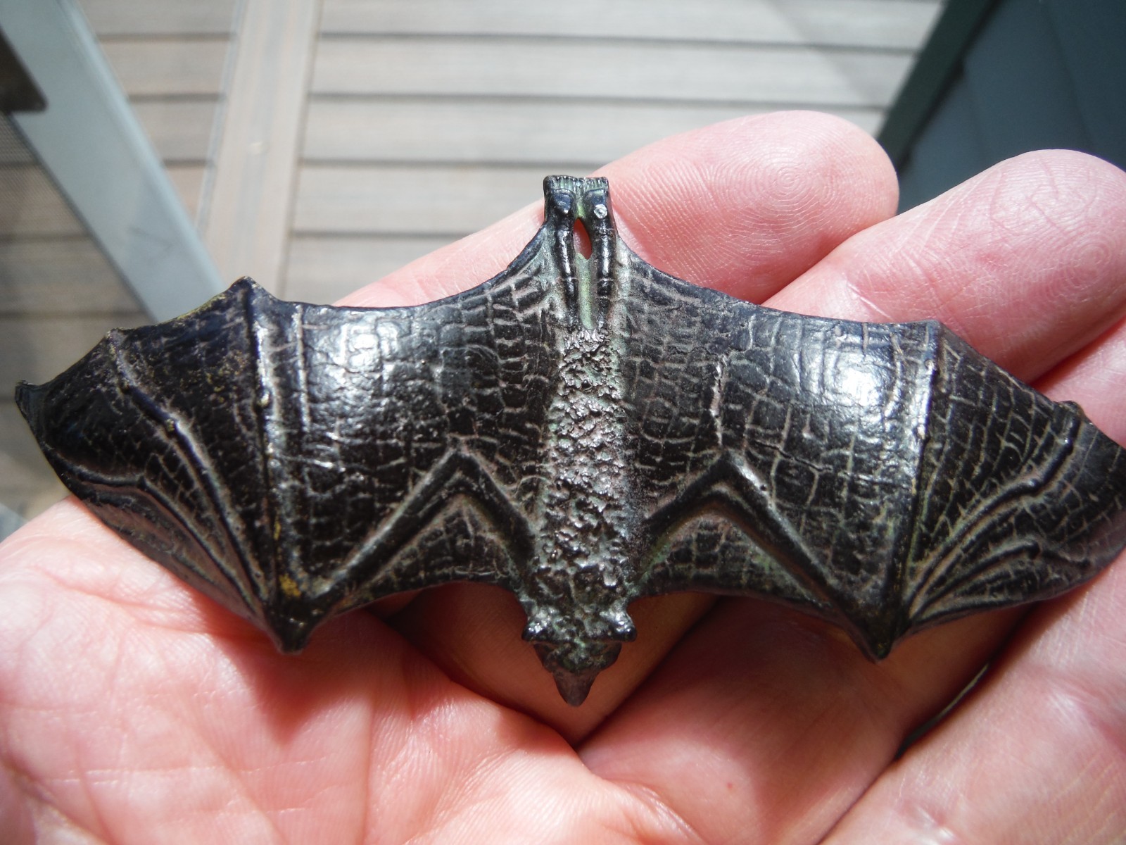 Antique Bronze Bat - Incredible Detail Antique Bronze Bat - Incredible Detail