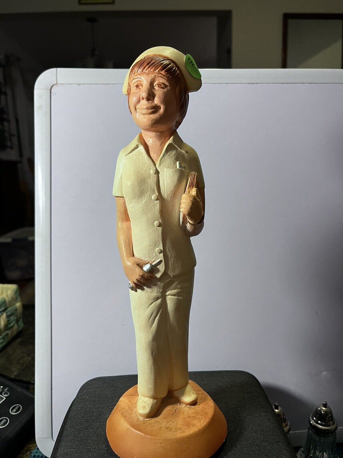 1983 Esco Nurse Figurine 12”  Signed Chalkware.