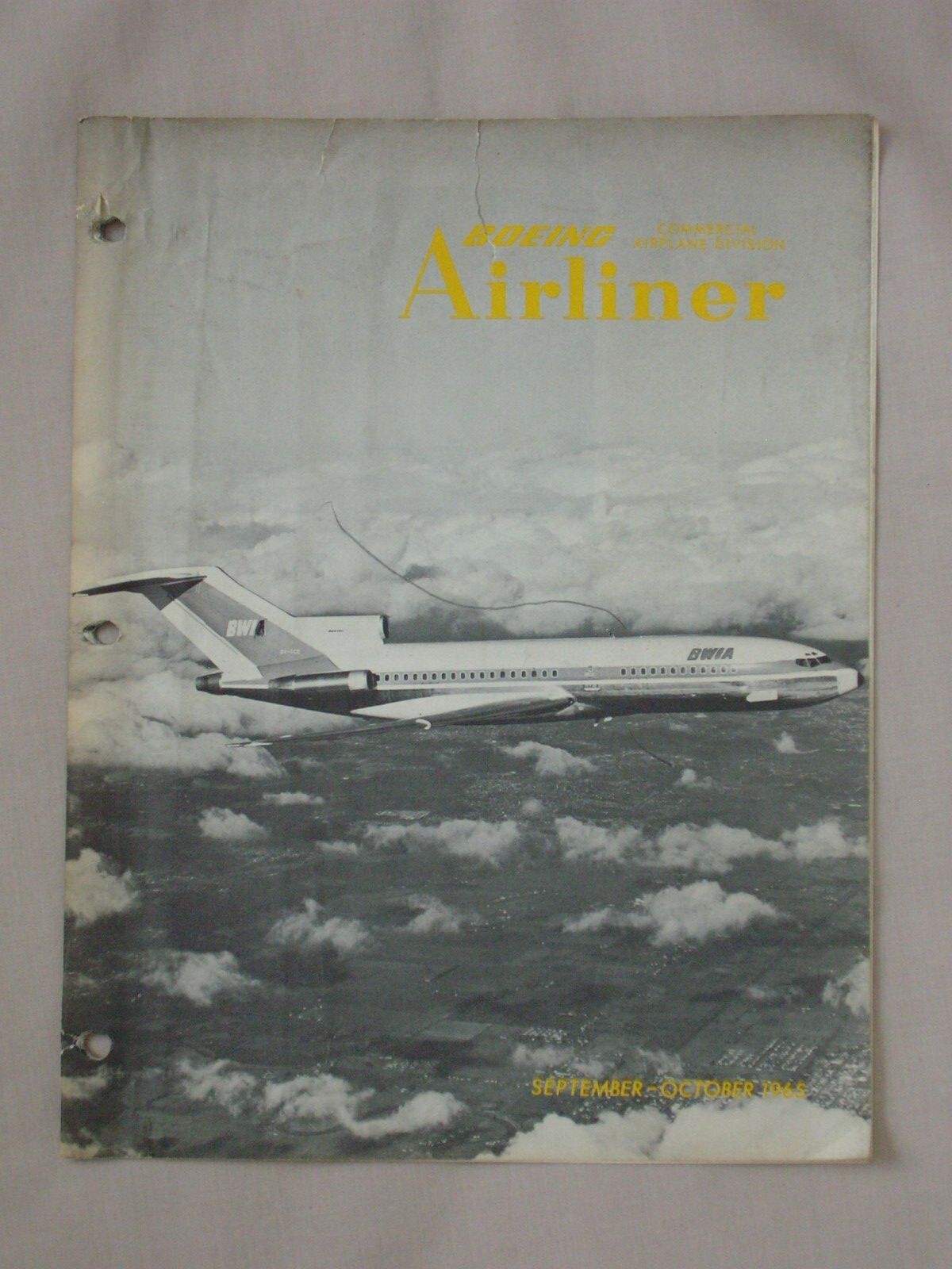 BOEING AIRLINER MAGAZINE SEPT OCT 1965 Commercial Airplane Division BWIA 727