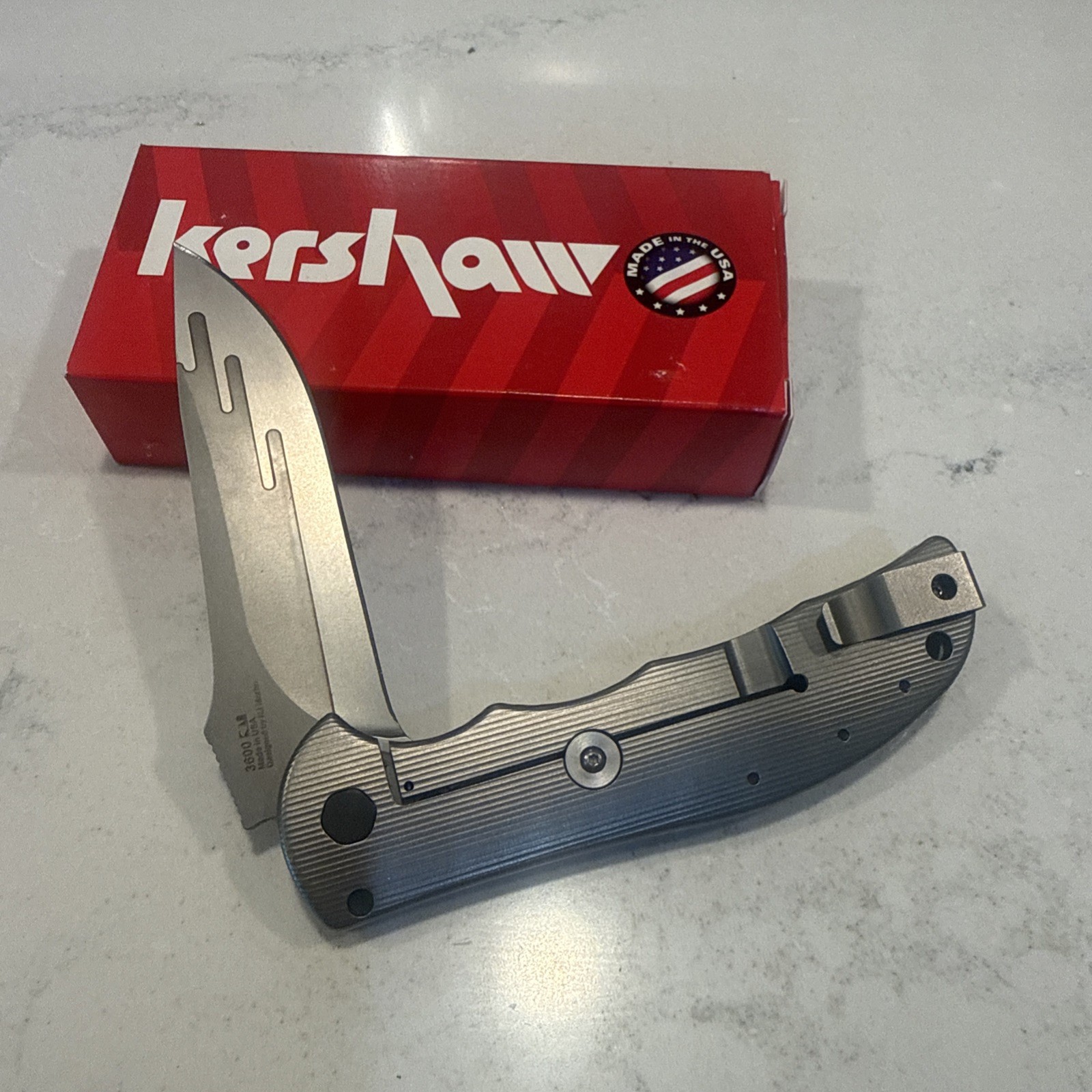 Kershaw 3600 VOLT  Titanium Handle Composite M390/D2 Blade 🌟 ULTRA RARE 🌟 Read