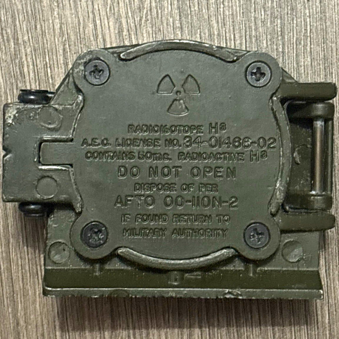 U.S. Military Cammenga Tritium Lensatic Compass 3H Model 27 OD Green Tested