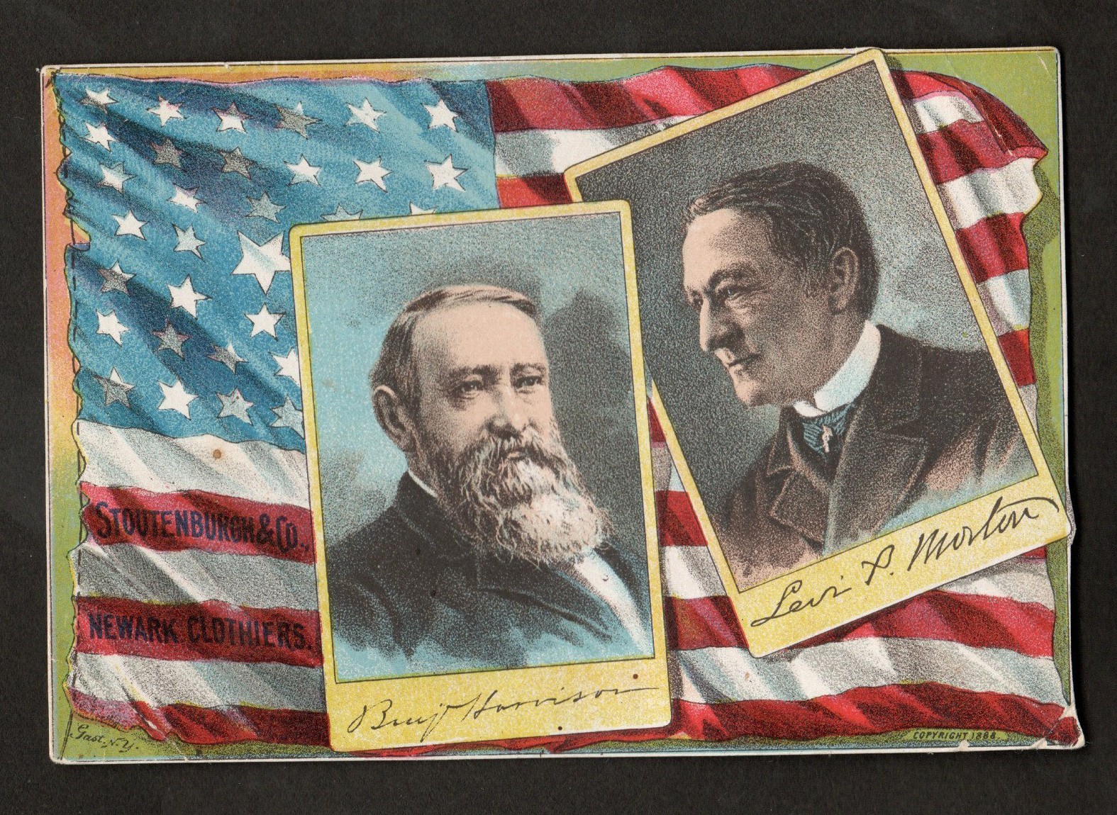 1888 Presidential Election Campaign Trade Card - Republican Harrison & Morton