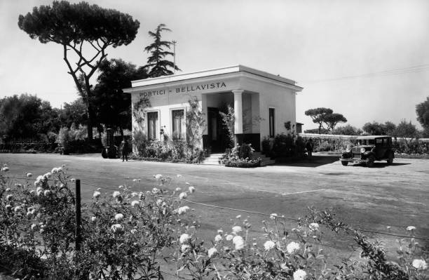 Italy Campania Motorway Toll Booth Napoli Pompei Highway 1913 OLD PHOTO