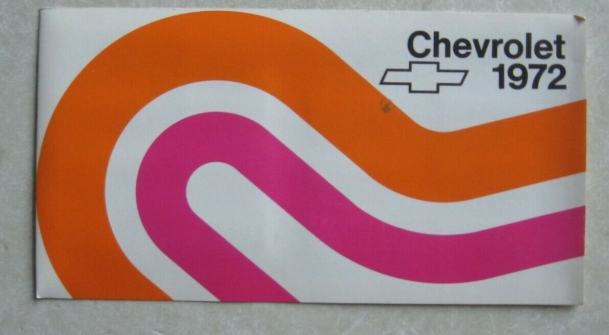 NOS 1972 GM Dealer Chevrolet Color Chart - 