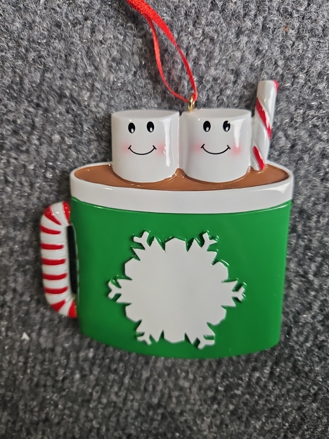 Personalized Christmas Ornament Marshmallow Mug Of Two,Custom Name Family Of 2 Personalized Christmas Ornament Marshmallow Mug Of Two,Custom Name Family Of 2