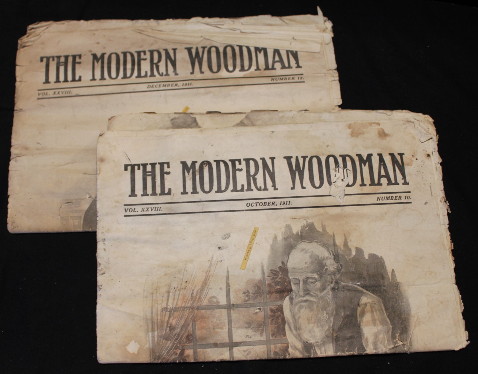 The Modern Woodman Newspaper October/December 1911 VERY OLD & RARE WOW
