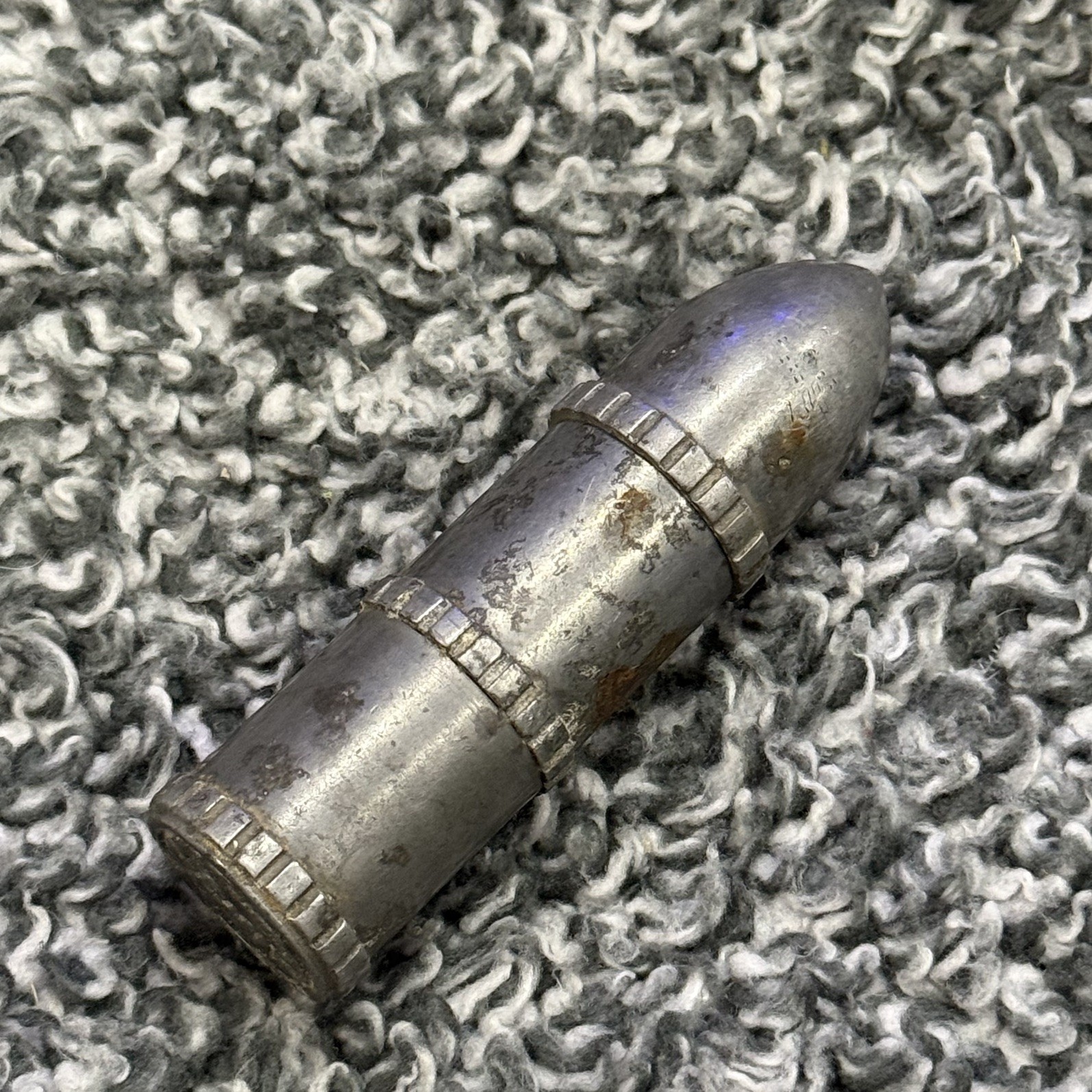 VINTAGE MILITARY TRENCH ART SHELL LIGHTER INTERESTING DESIGN SOLD AS IS
