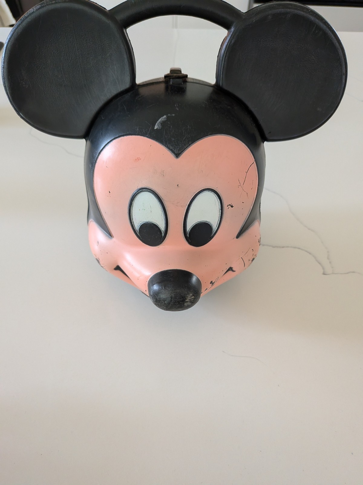 Vintage 1989 Disney Mickey Mouse Head Plastic Lunch Box by Aladdin (No Thermos)