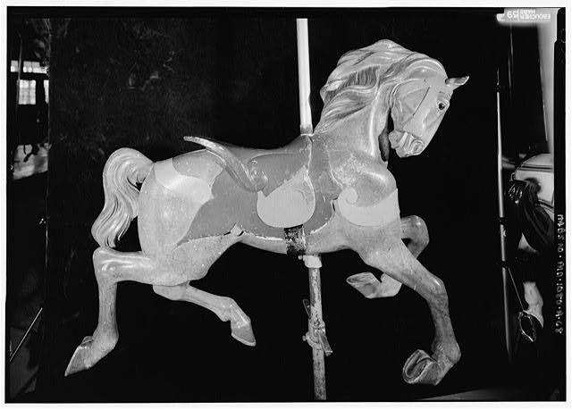 Photo:Glen Echo Maryland 1900s Dentzel Carousel Horse at Glen Echo Park