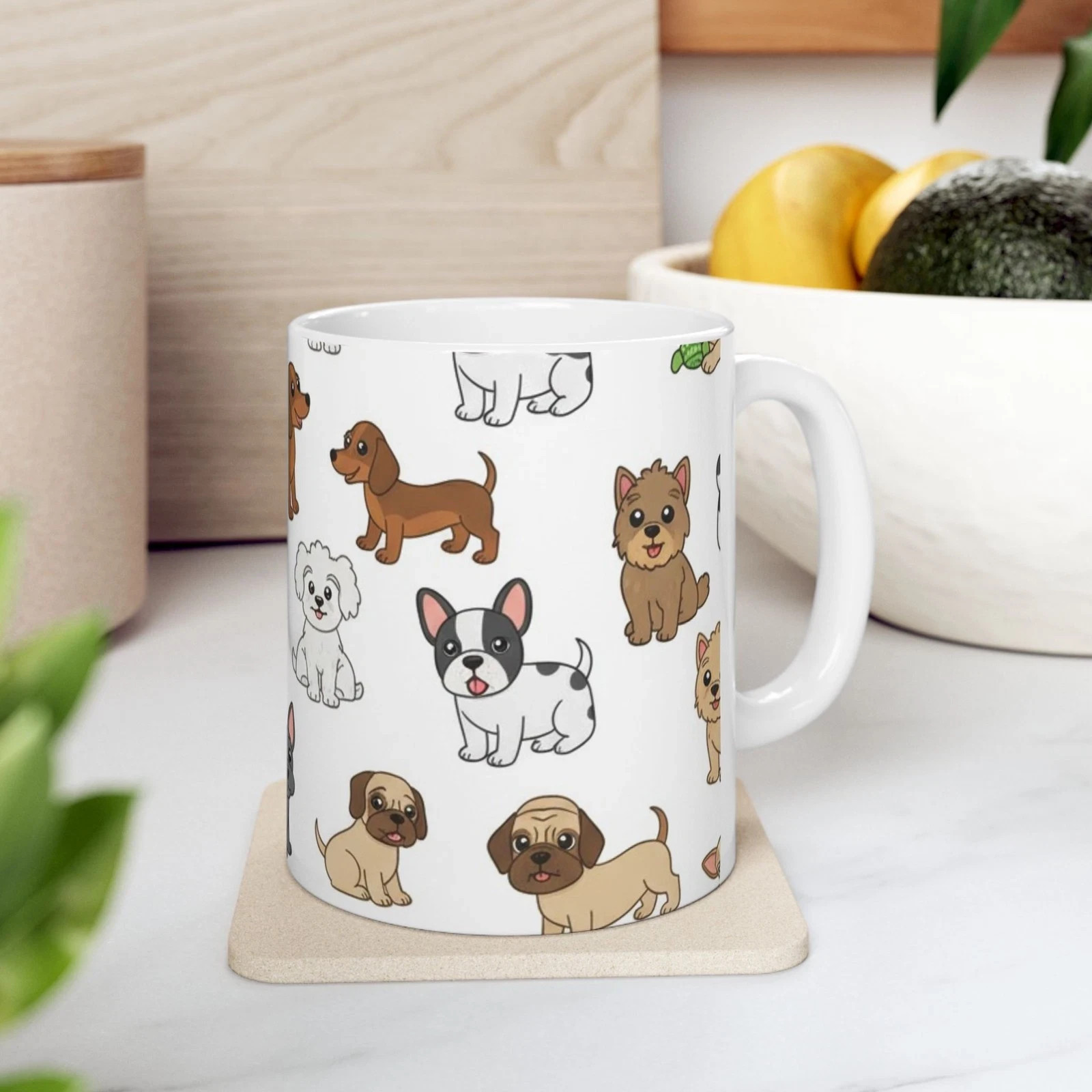 Cute Dog Lover's Coffee Mug, Cozy Gift for Pet Lovers, Birthday Gift 11oz