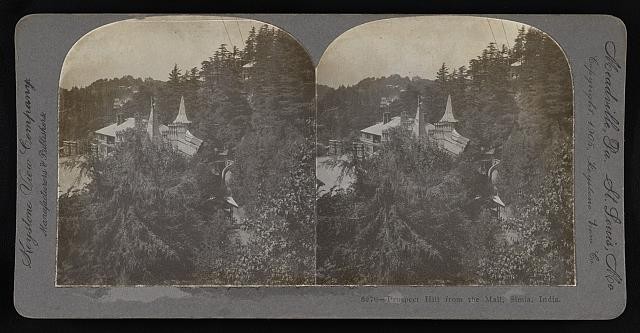Photo:Simla India 1905 Prospect Hill from the Mall Stereoview Landscape