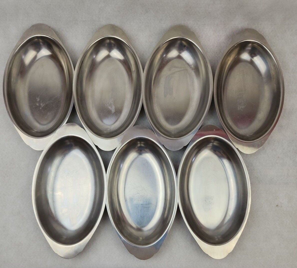 SERCO 18- B Stainless Steel Oval Side Serving No - 60660 Lot 0f 7 Made in Japan