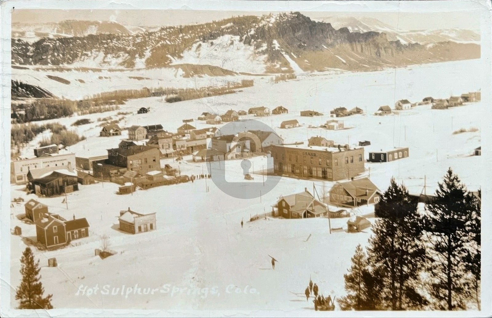 Hot Sulphur Springs CO Colorado Birdseye Town View 1933 RPPC Photo Postcard COPY Hot Sulphur Springs CO Colorado Birdseye Town View 1933 RPPC Photo Postcard COPY