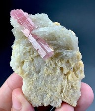 Pink Tourmaline Crystal With Specimen From Afghanistan 205 Carat picture