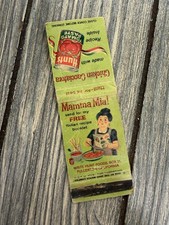 Hunt's Fullerton CA 1958 Chicken Cacciatora Recipe Mamma Mia Matchbook picture