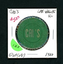 Scarce $5.00 Cal's Las Vegas, Nevada Casino Chip picture
