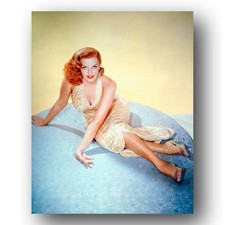Jane Russell Photo 8x10 Studio Portrait Yellow Dress Sitting 1955 picture