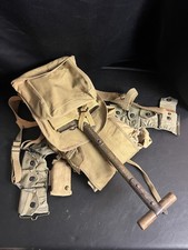 Doughboy Lot VTG WWI US ARMY M1910 HAVERSACK BACKPACK-1918 ENTRENCHING SHOVEL picture