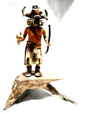 Hopi/ Pueblo Kachina by Curtis Naseyowma signed 7 1/4