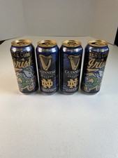 2026 14.9 OUNCE GUINNESS NOTRE DAME TOP OPENED BEER CAN LOT of FOUR South Bend picture