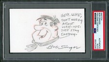 Bob Singer Sketch PSA/DNA 3x5 