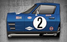 WOW Curved 1963 Chevrolet Corvette Grand Sport Lemans race Car Door Style Sign picture
