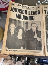 RARE 1963 JFK Assassination Newspaper Lot (3) NY Daily & Sunday News ORIGINAL picture