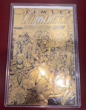 WildC.A.T.S Covert Action Team #1 Embossed Gold Edition signed by Jim Lee picture
