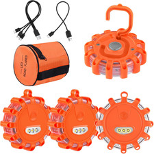 LED Road Flares Rechargeable Safety Flashing Warning Light Roadside Emergency Di picture