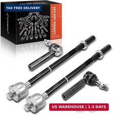 A-Premium Set of 4, Front Inner & Outer Tie Rod End Kit, Compatible with Chevrol picture