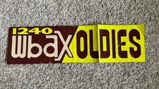 Vtg 1950'S WBAX 1240 AM Radio station Bumper sticker Wilkes Barre PA Oldies Rare picture