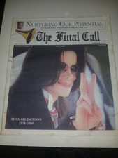 The Final Call Newspaper July 2009 Michael Jackson 1958-2009 Cover picture