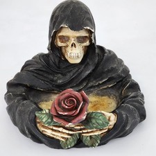 1998 VINTAGE W.U.L. Grim Reaper Ashtray Gothic Grim Dark Skeletons  picture