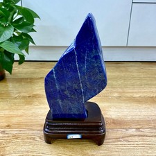 4.98LB TOP Natural Lapis Lazuli jasper quartz crystal Furnishing articles+stand picture