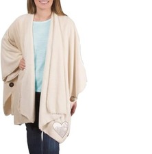 Pavilion Gift Company Forever Friend Blanket Shawl, Cream, 50x30, One Size picture