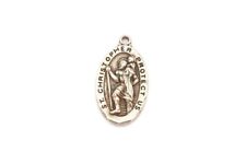 Vintage Sterling Silver 925 Saint Christopher Religious Medal C4 picture