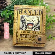 One Piece Monkey D Luffy Wanted Wallet Pirate Leather Cosplay Notecase picture