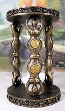 Wicca Yoga Metaphysical Sacred Spiral Goddess Shaman Triple Moon Sand Timer picture