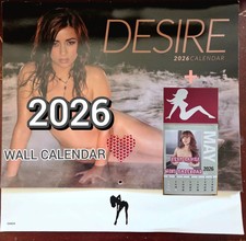 2026 GORGEOUS GIRLS WALL CALENDAR w/ MINOR CREASES + FREE mini CALENDAR  picture
